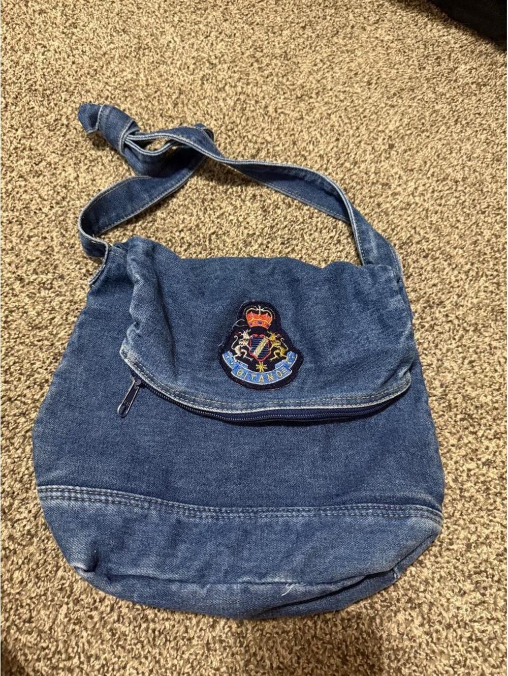 vintage y2k Gitano denim flap shoulder bag #y2k
